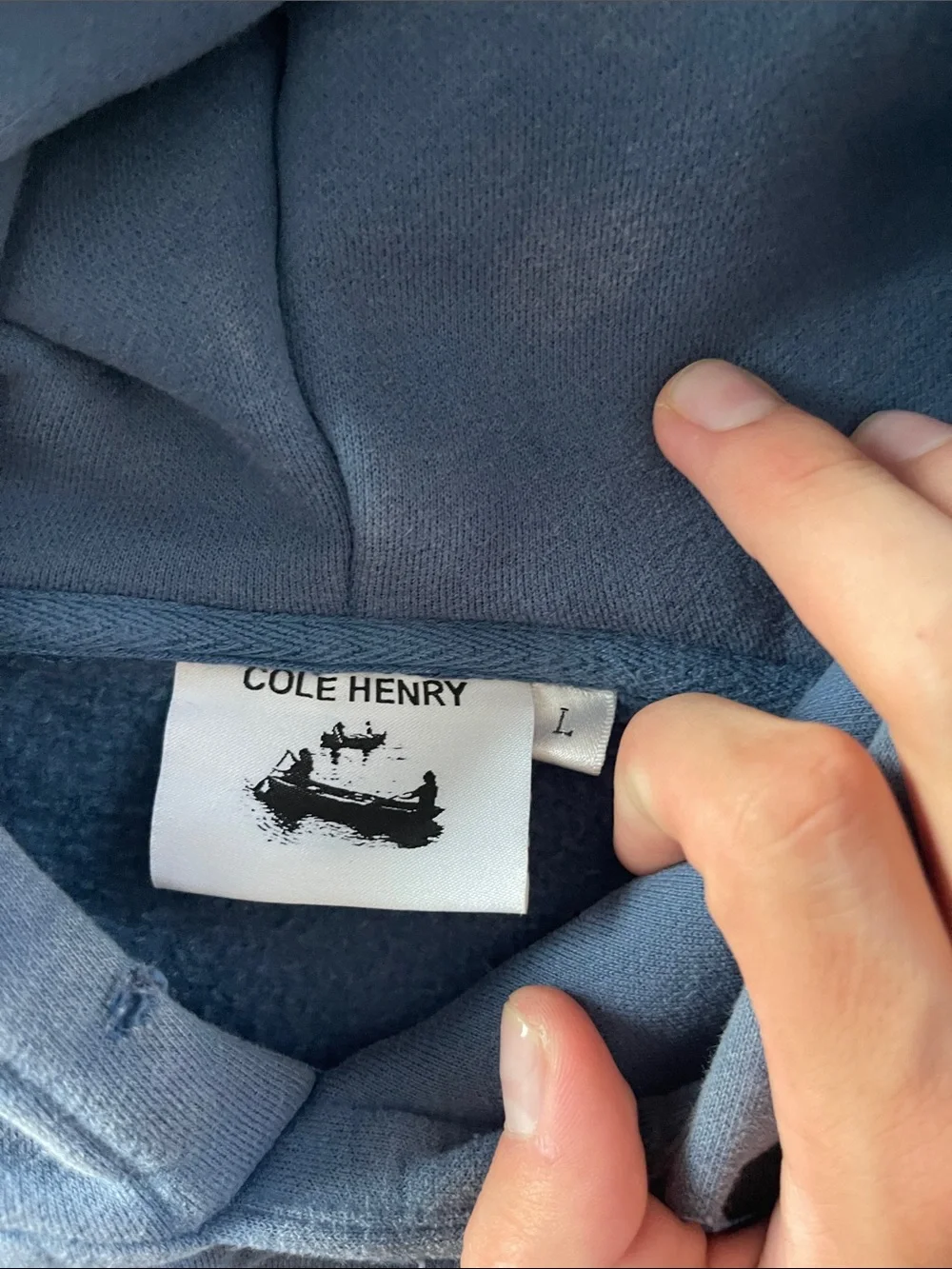 Cole Henry Blue Hoodie - Light Blue